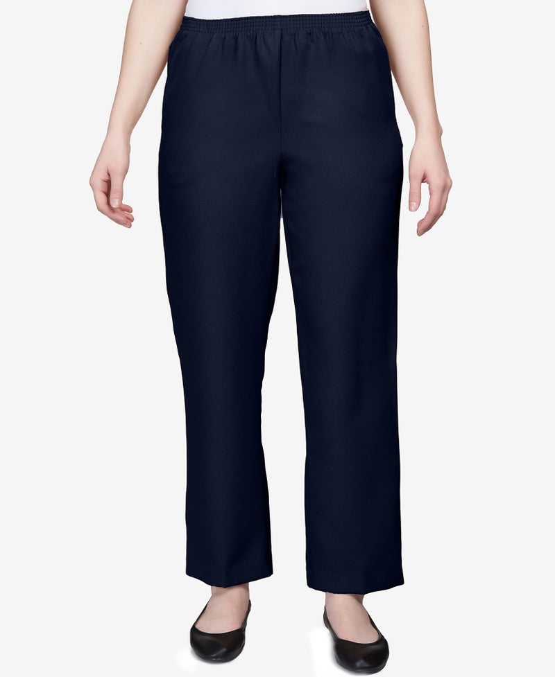 Alfred Dunner womens All Around Elastic Waist Cotton Short Twill Pants, Navy, 12 US - Image 5
